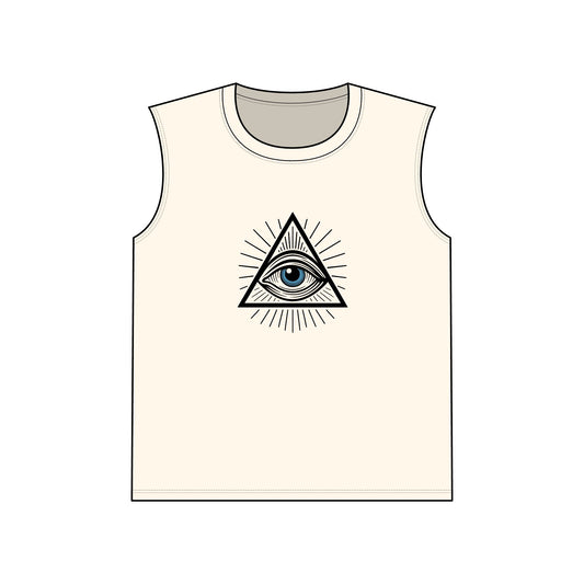 All Seeing Eye Muscle Tank, Summer Tank Top, Casual Sleeveless Shirt, Vacation Wear, Outdoor Fitness Apparel, Gift for Beach Lovers