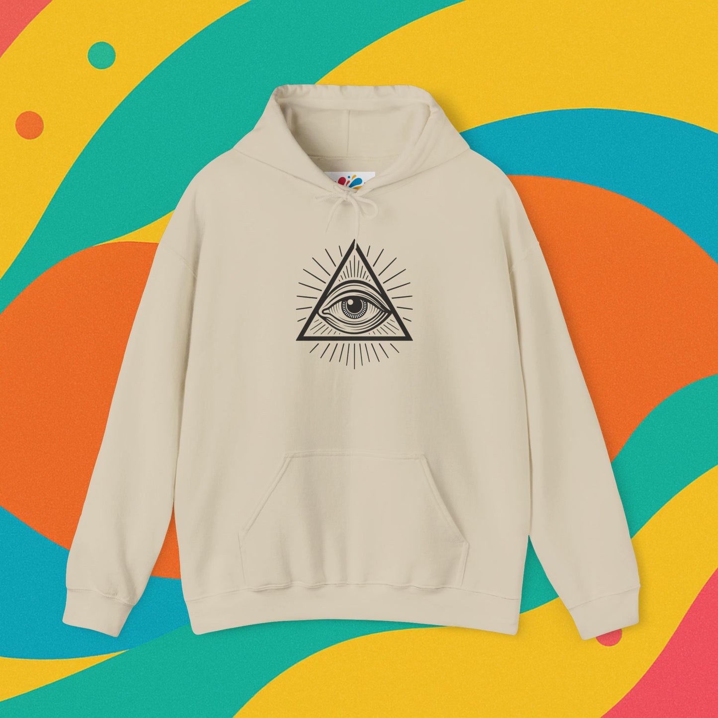 Mystic Eye Hooded Sweatshirt | Unisex Heavy Blend, Cozy Streetwear, Spiritual Gift, Festival Apparel, Everyday Comfort
