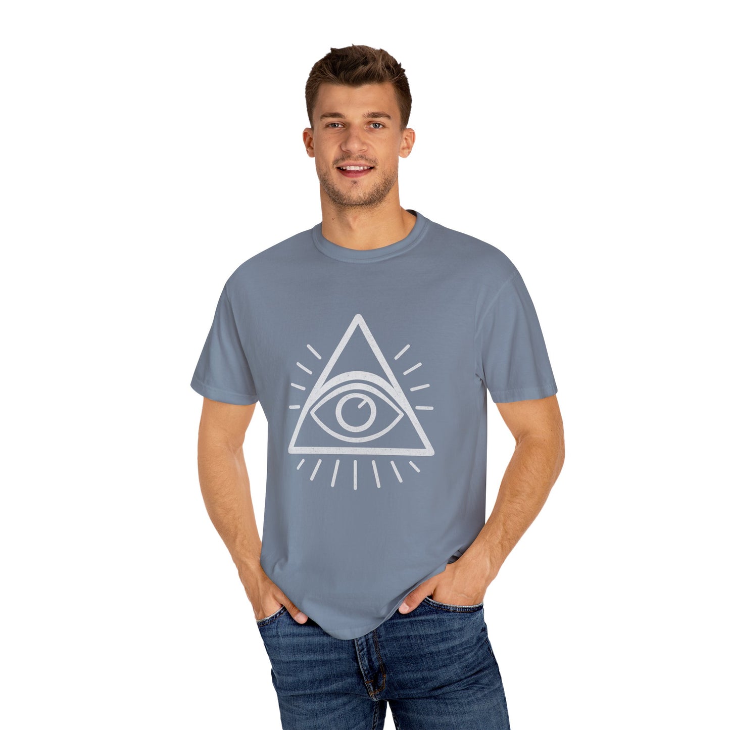 Eye See You Garment-Dyed T-shirt - Progress Over Perfection Design