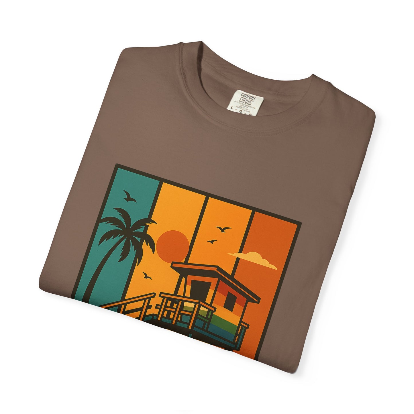 Lifeguard Station Garment-Dyed T-shirt - Progress Over Perfection Design