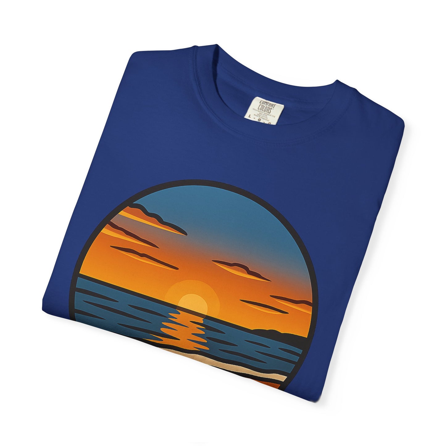 Sunset Garment-Dyed T-shirt - Progress Over Perfection Design