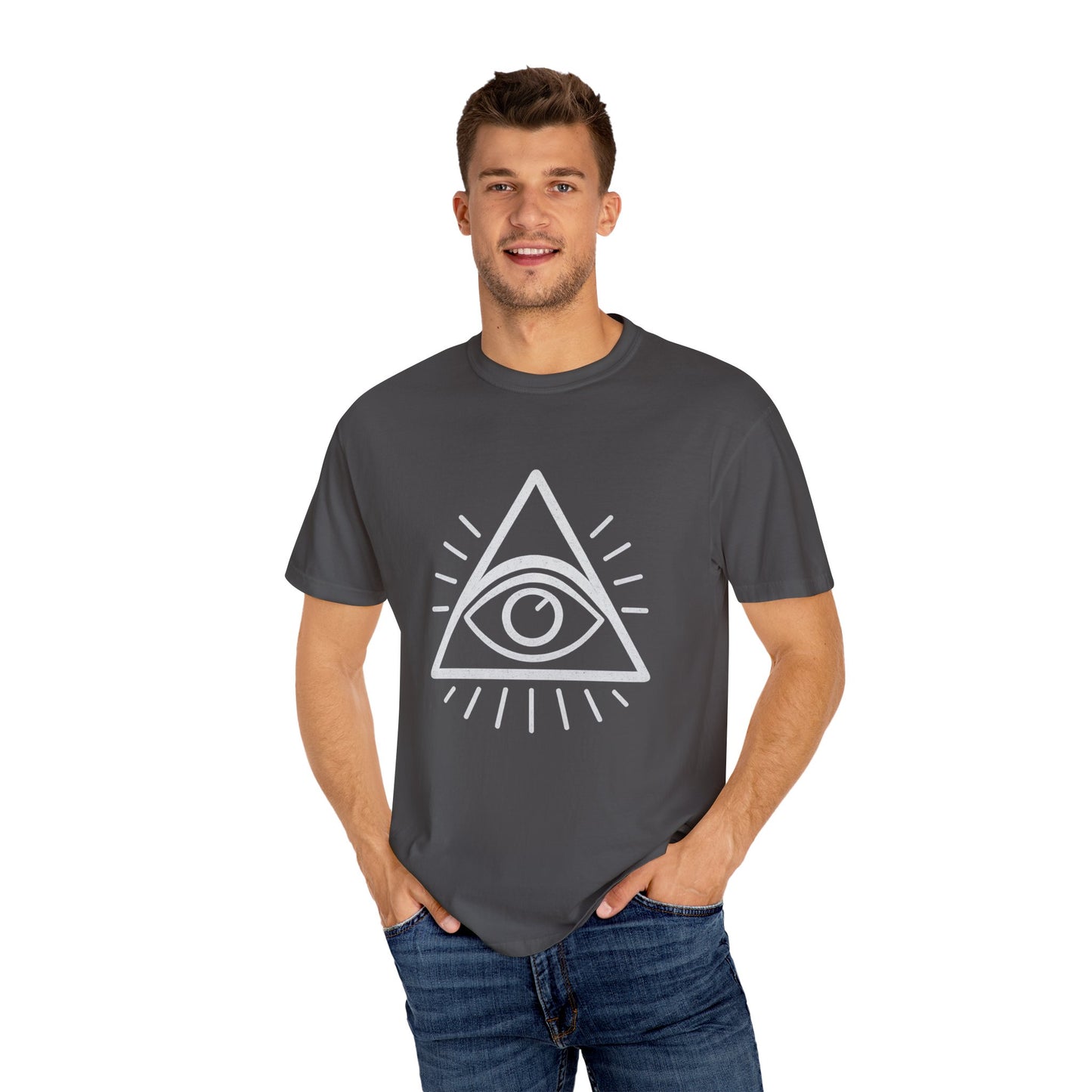 Eye See You Garment-Dyed T-shirt - Progress Over Perfection Design