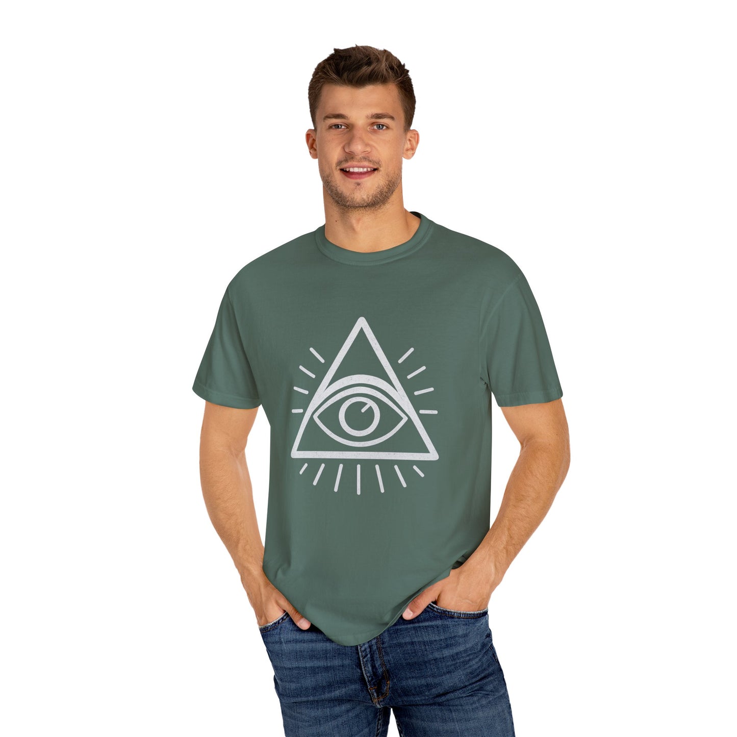Eye See You Garment-Dyed T-shirt - Progress Over Perfection Design