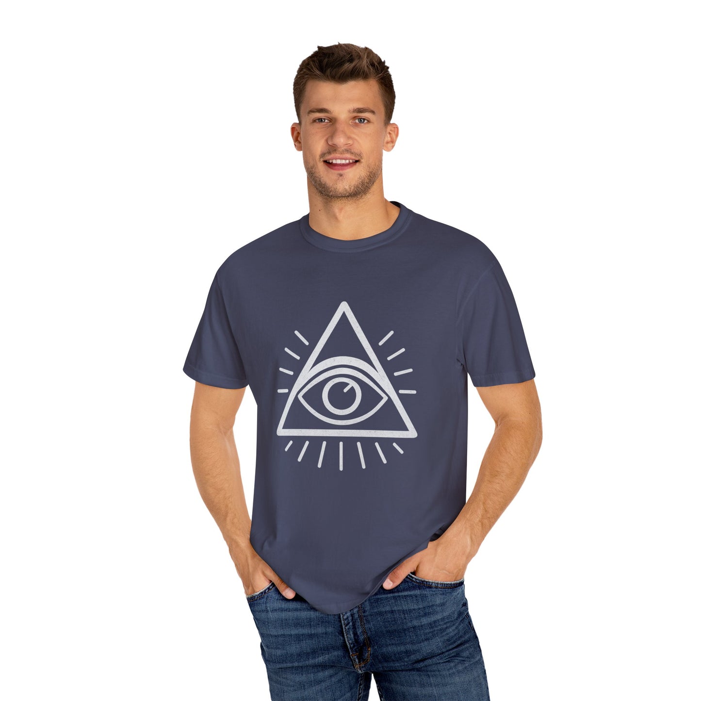 Eye See You Garment-Dyed T-shirt - Progress Over Perfection Design