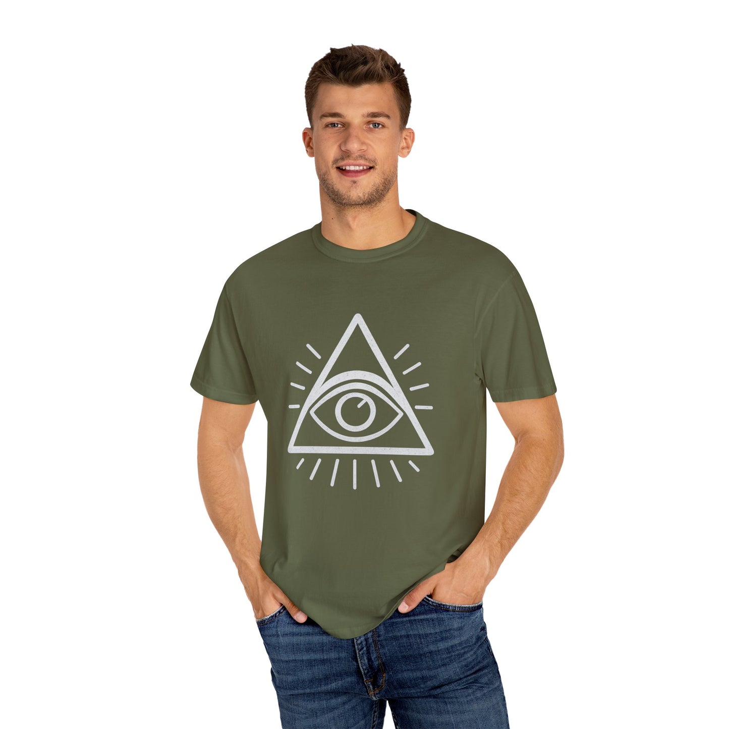Eye See You Garment-Dyed T-shirt - Progress Over Perfection Design