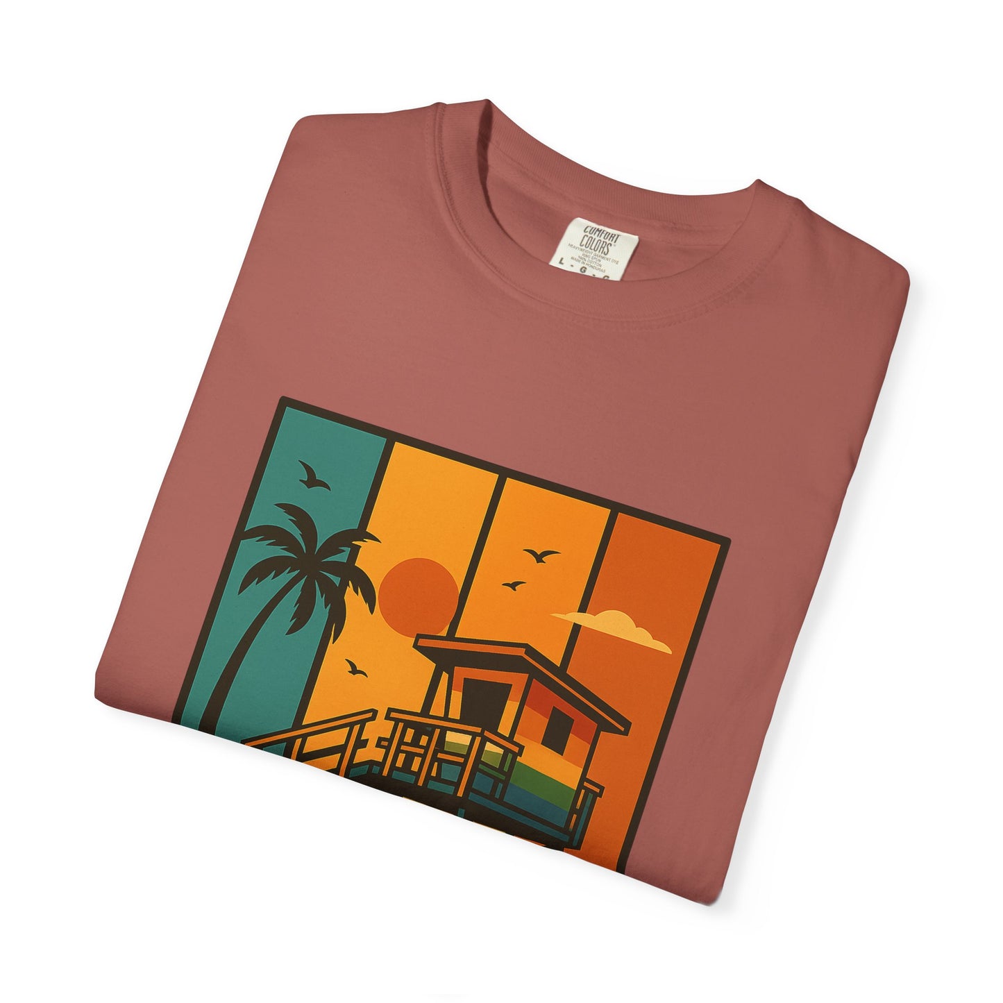 Lifeguard Station Garment-Dyed T-shirt - Progress Over Perfection Design
