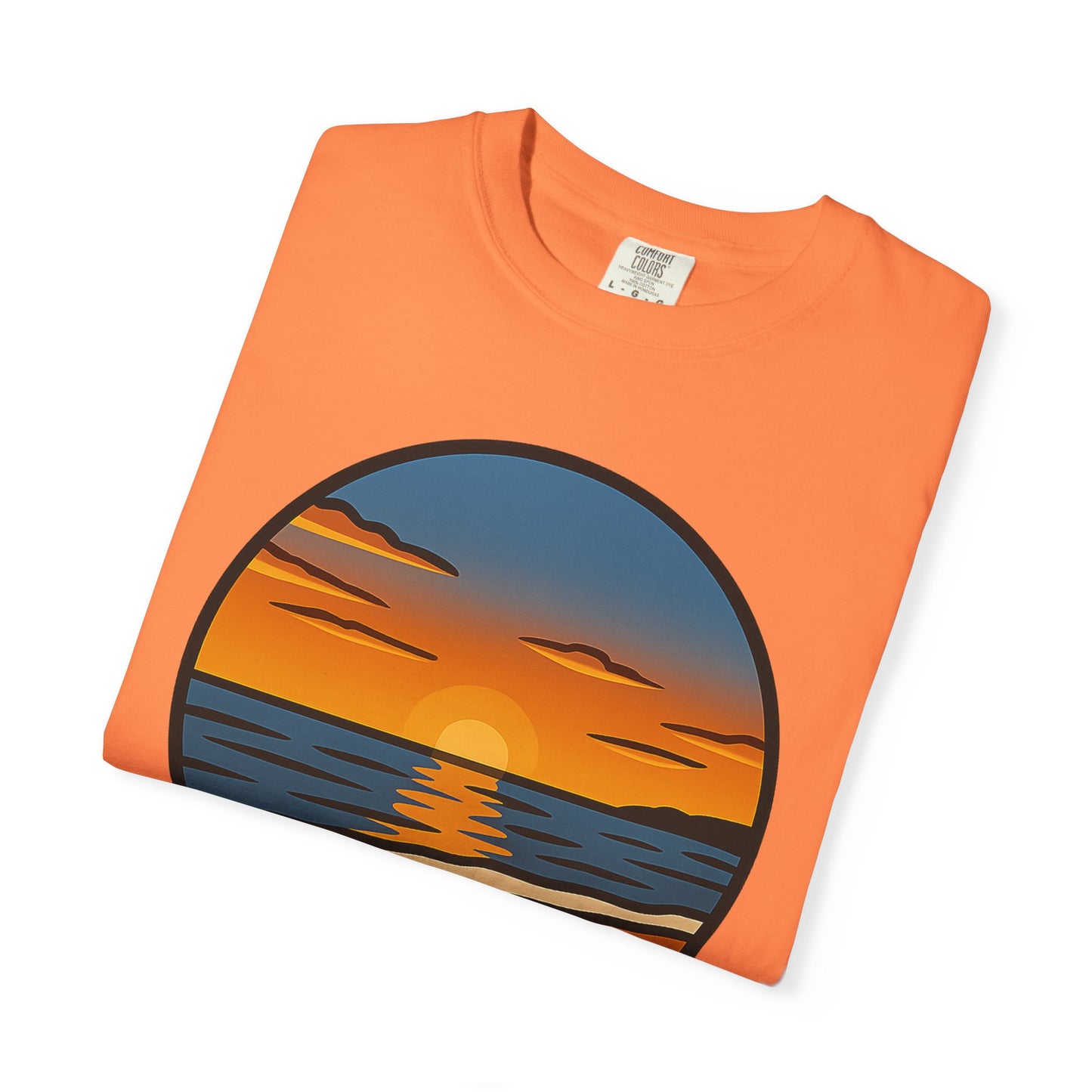 Sunset Garment-Dyed T-shirt - Progress Over Perfection Design
