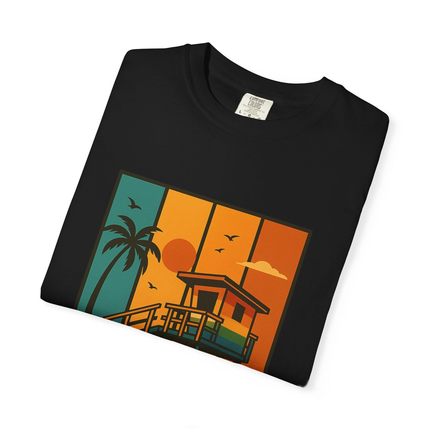 Lifeguard Station Garment-Dyed T-shirt - Progress Over Perfection Design