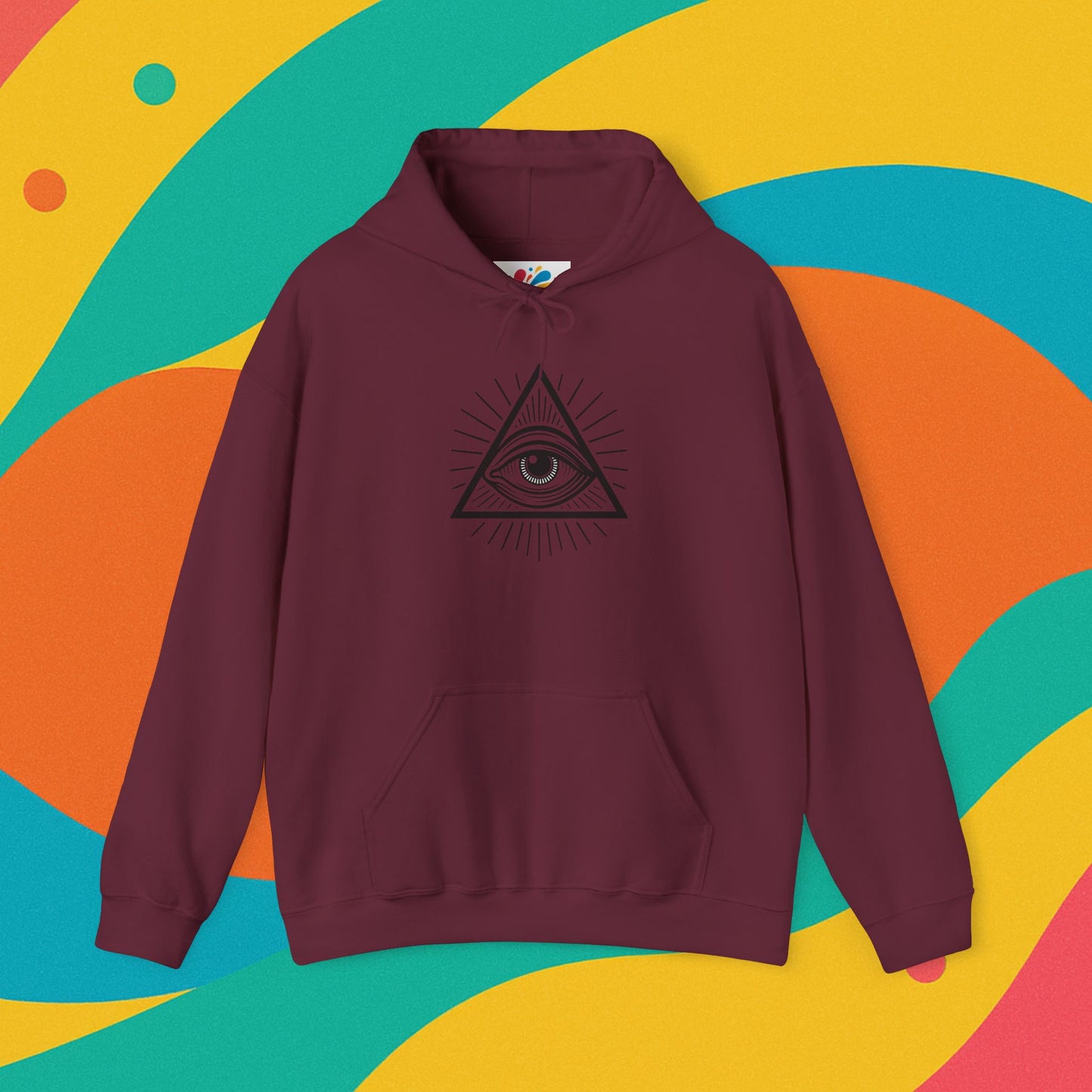 Mystic Eye Hooded Sweatshirt | Unisex Heavy Blend, Cozy Streetwear, Spiritual Gift, Festival Apparel, Everyday Comfort