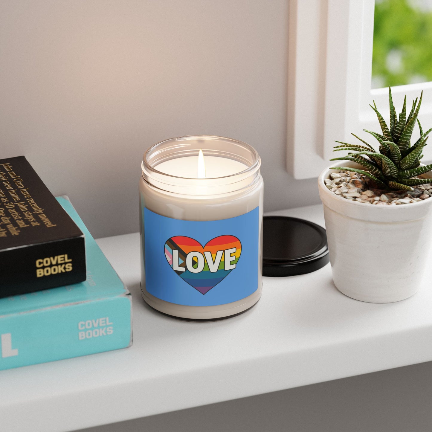 PRIDE LOVE Scented Candle, 9oz | Pride Love| Gifts for Friends, Home Decor, Relaxation, Inspirational Decor, Mindfulness