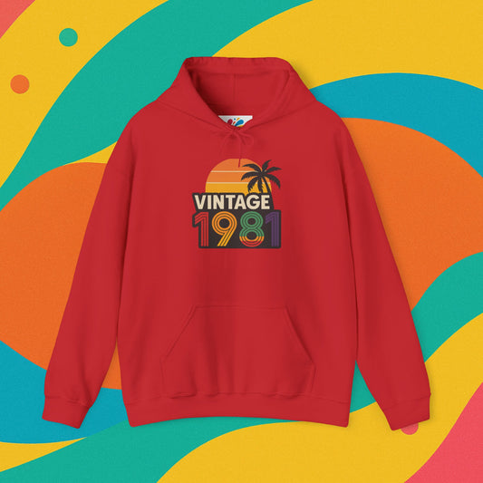Customizable Retro Birth Year Hoodie Sweatshirt