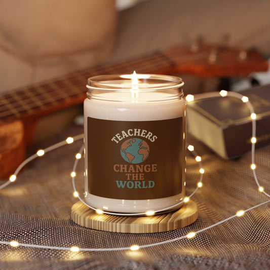 Candle - Teachers Change the World Scented Soy Candle, 9oz