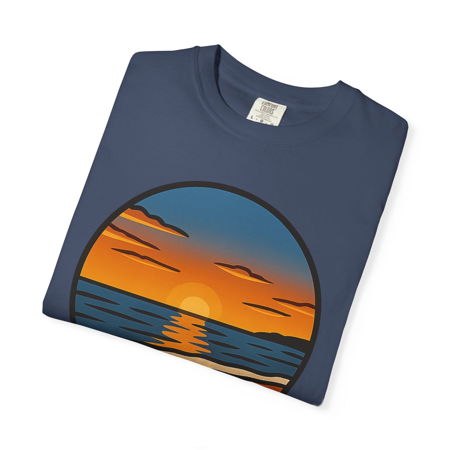 Sunset Garment-Dyed T-shirt - Progress Over Perfection Design