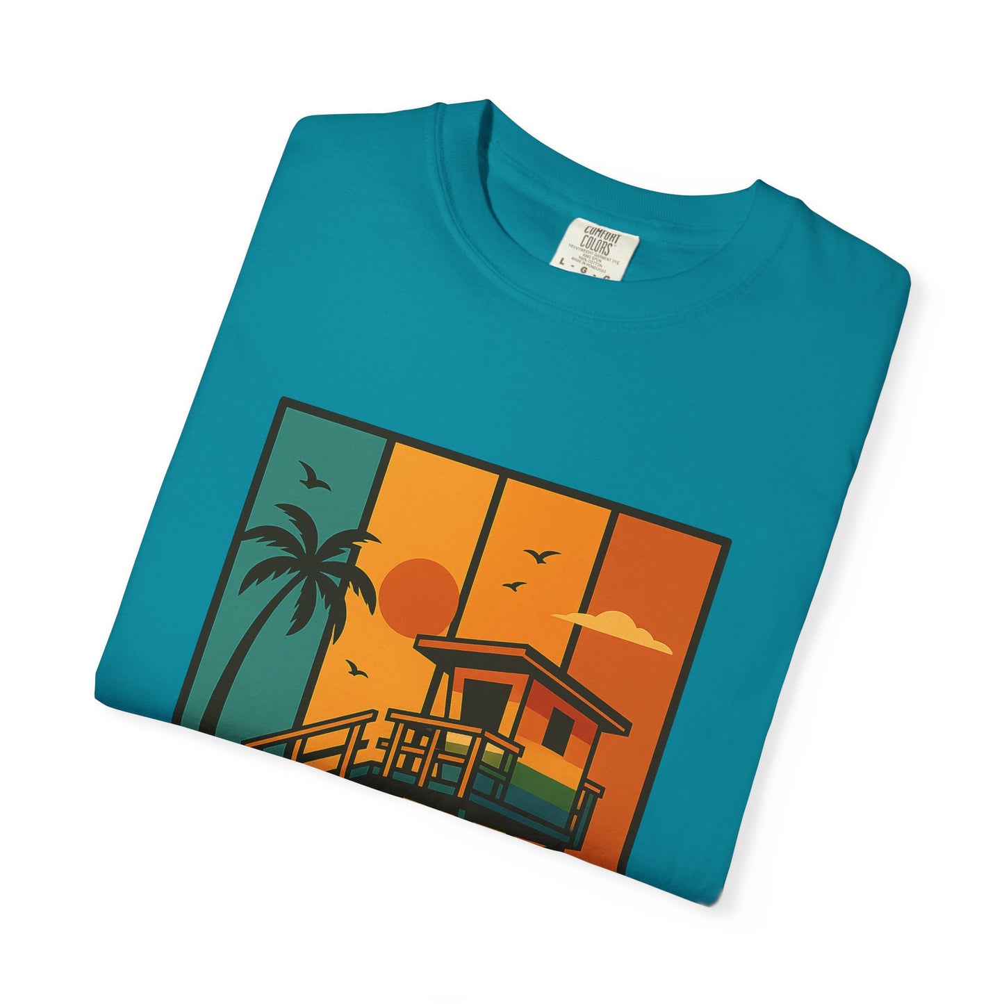 Lifeguard Station Garment-Dyed T-shirt - Progress Over Perfection Design