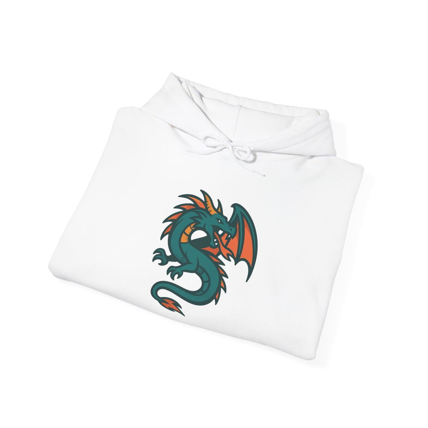 Dragon Hooded Sweatshirt | Unisex Heavy Blend, Cozy Streetwear, Spiritual Gift, Festival Apparel, Everyday Comfort
