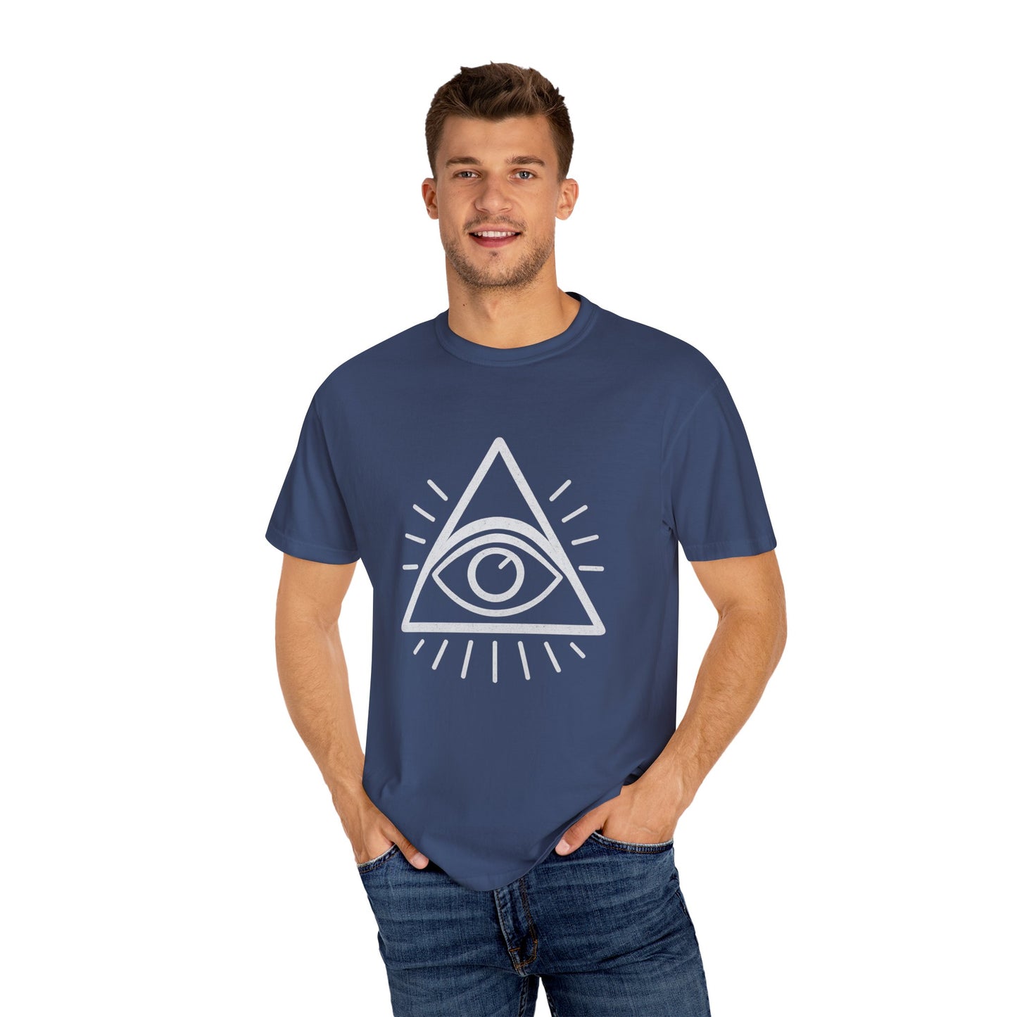 Eye See You Garment-Dyed T-shirt - Progress Over Perfection Design